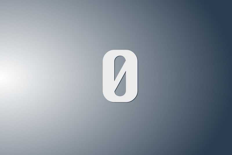 a zero on a gradient background
